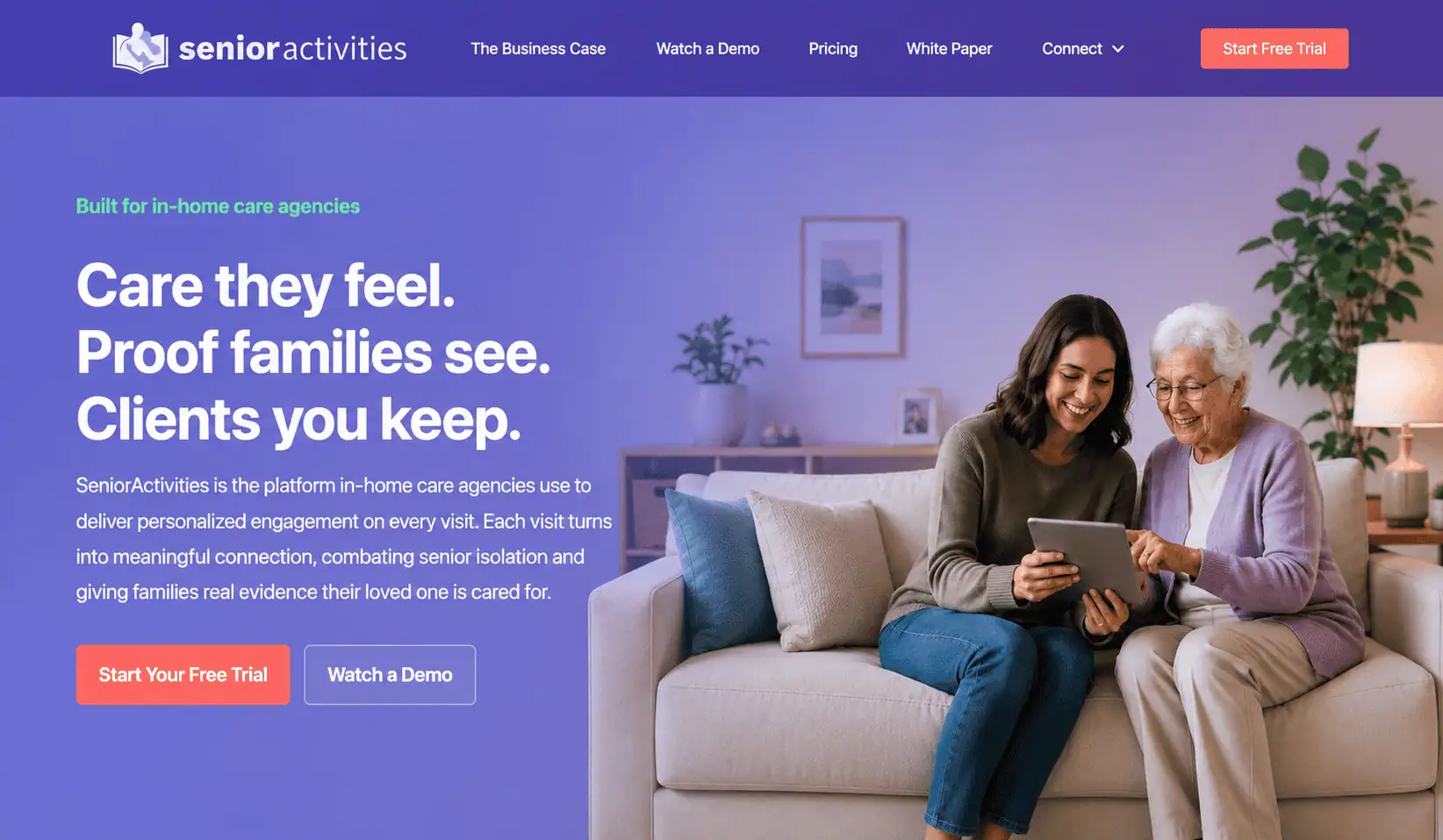 SeniorActivities.com website example